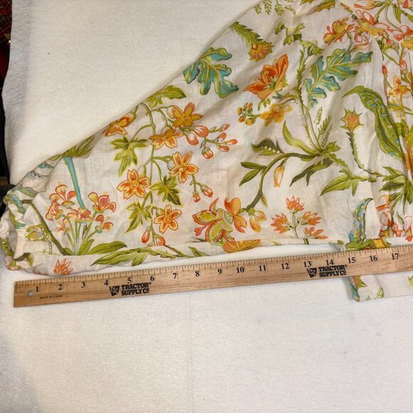 Rachel Roy size Small green floral print button/tie crop top Boho Coastal Chic - Picture 11 of 12